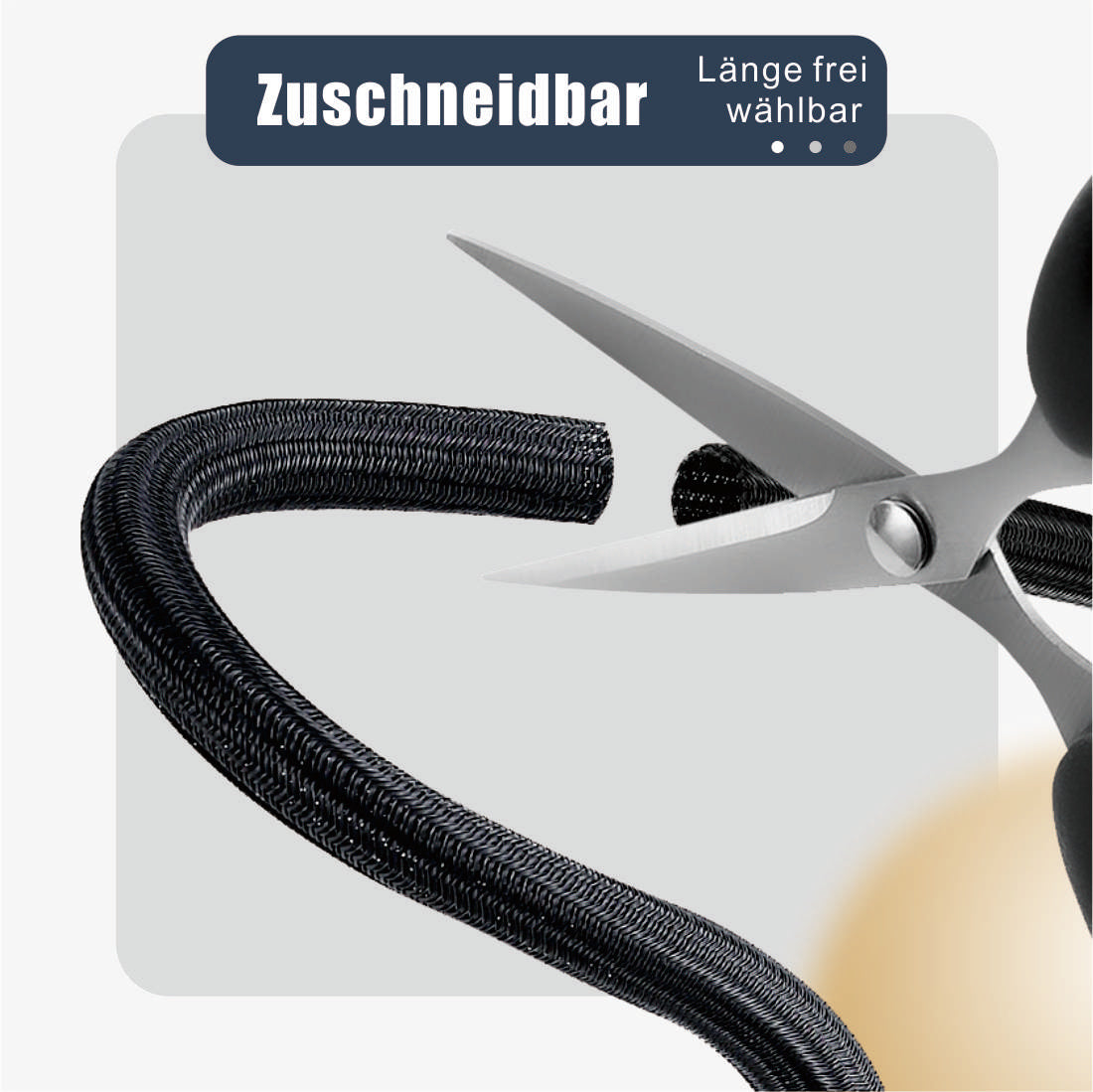 10mm-300m Plastikhülle zur Organisation von Kabeln zu Hause und im Büro - Schwarz