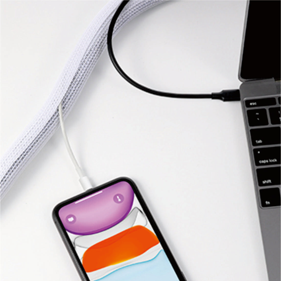 10mm-400m Plastikhülle zur Organisation von Kabeln zu Hause und im Büro - Schwarz